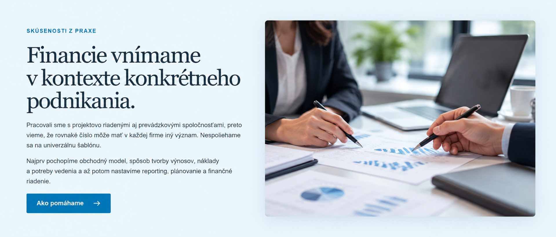 Práca s finančnými podkladmi a firemnými dátami